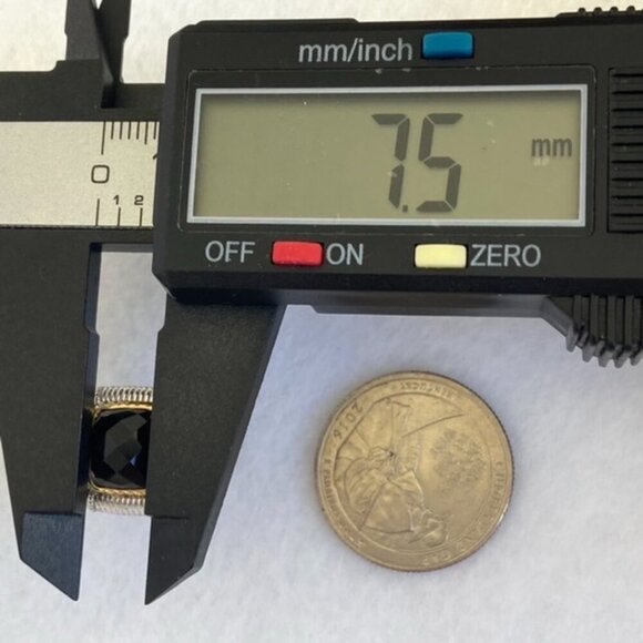 Judith Ripka Sterling Silver 925 18K Yellow Gold Faceted Black Onyx Cuff Links - Picture 16 of 16